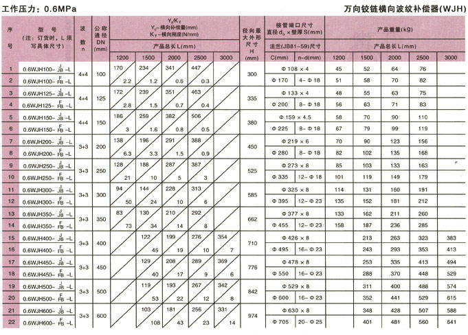 萬向鉸鏈橫向波紋補償器